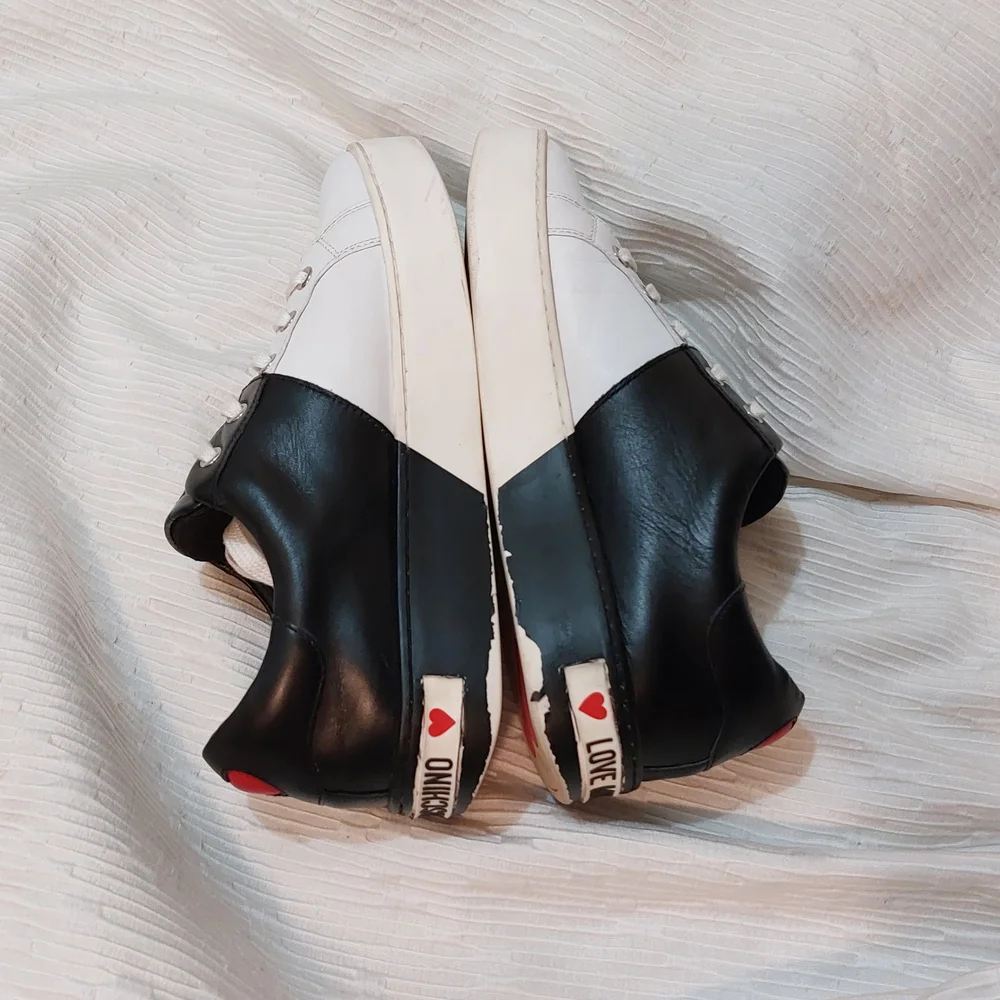 Love Moschino Black and White Sneakers Size 39